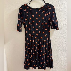 Unique Vintage - Pumpkin Halloween Dress - Medium